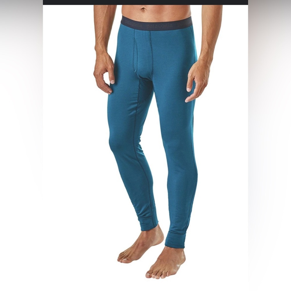 Patagonia Men’s Capilene Thermal Weight Bottoms in blue , size Large